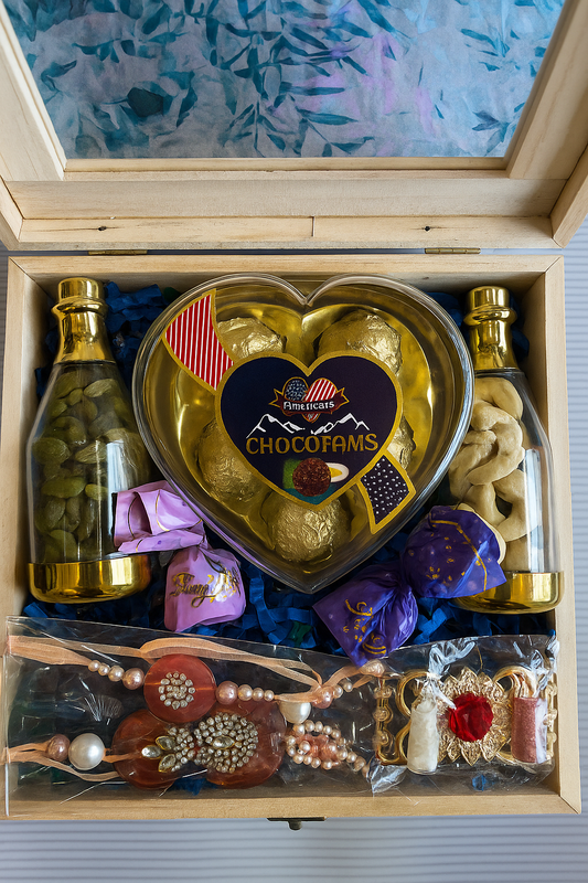 Wooden Box Rakhi Hamper
