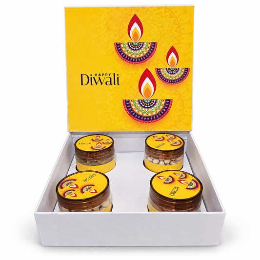 SGB Bright Yellow Diwali Dry Fruit Gift Hamper | 2kg