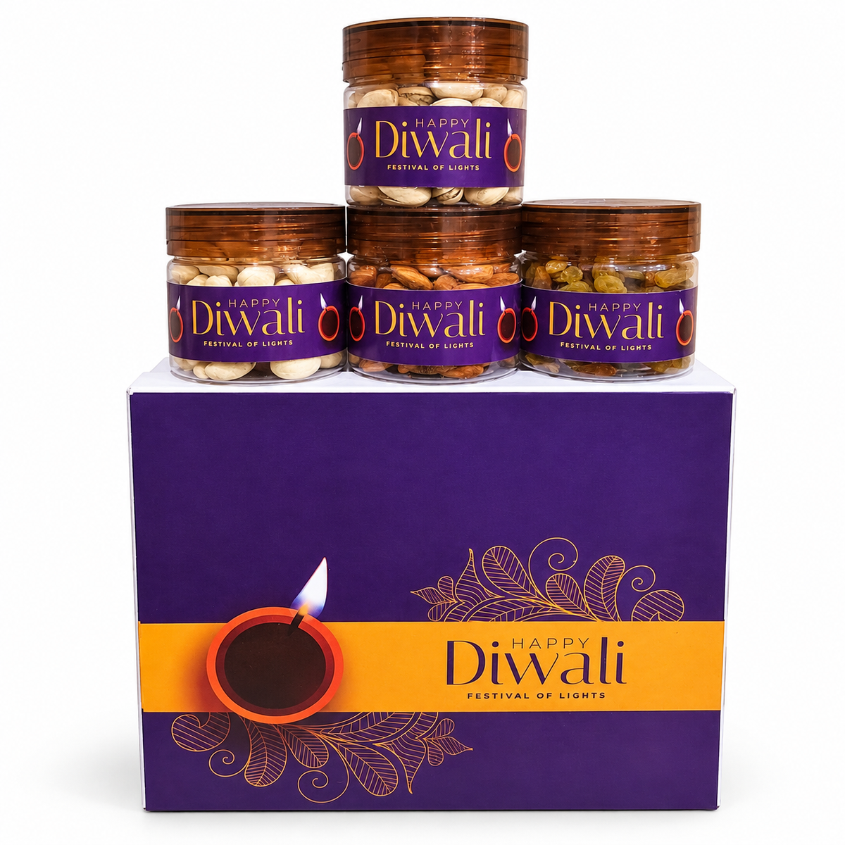 SGB Purple Diwali Dry Fruit Gift Hamper | 300g