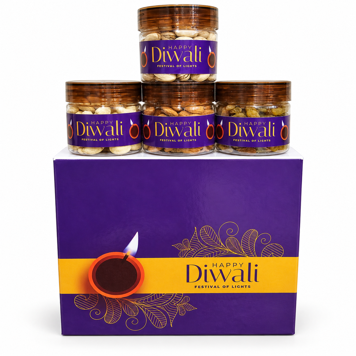 SGB Purple Diwali Dry Fruit Gift Hamper | 300g