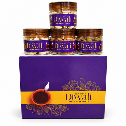 SGB Purple Diwali Dry Fruit Gift Hamper | 300g
