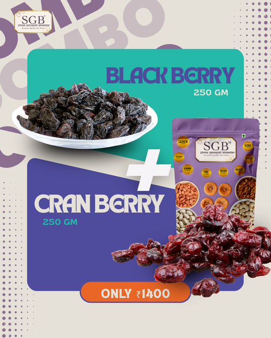 Dry Fruits Combo - Blackberry and Cranberry (250 gm each)