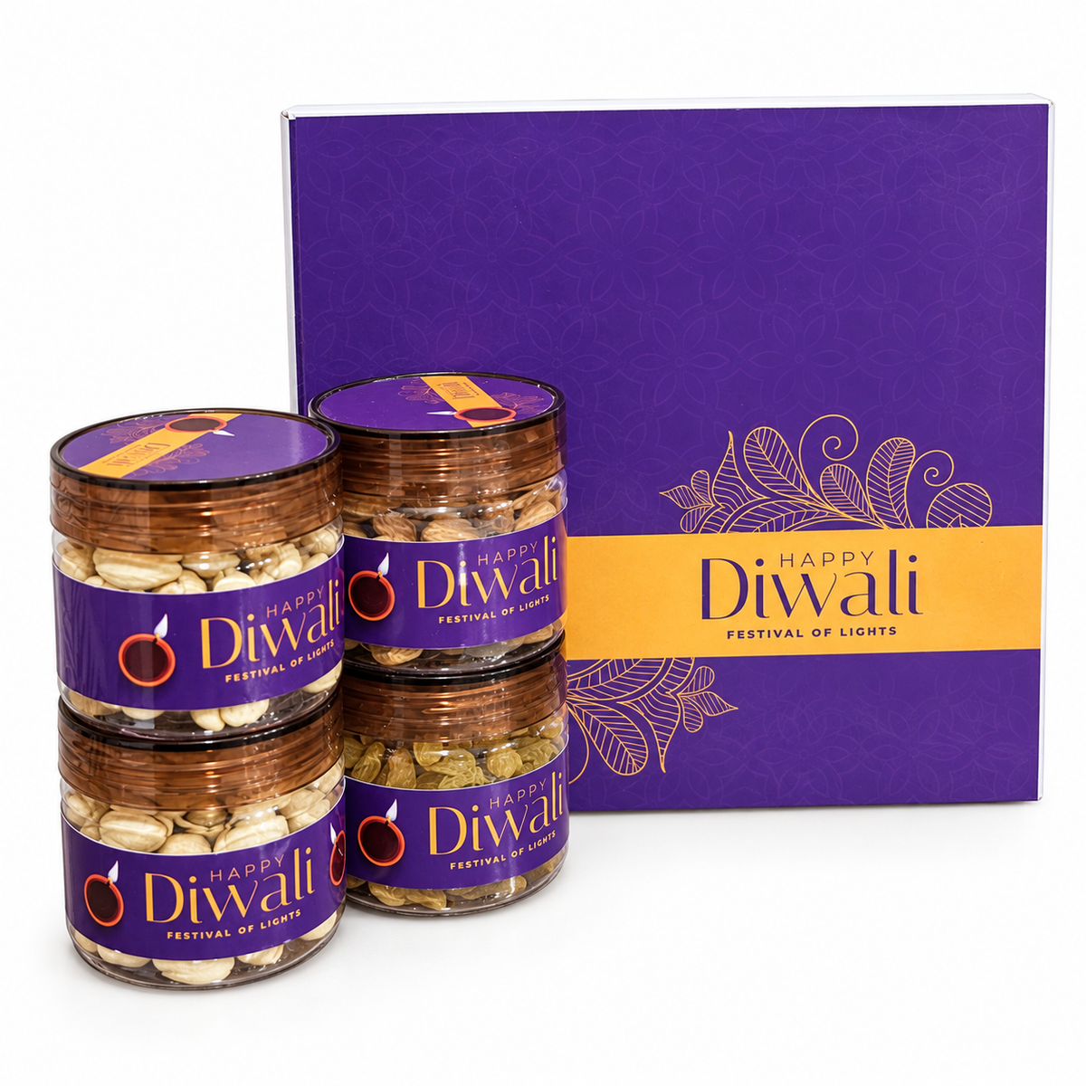 SGB Purple Diwali Dry Fruit Gift Hamper | 300g