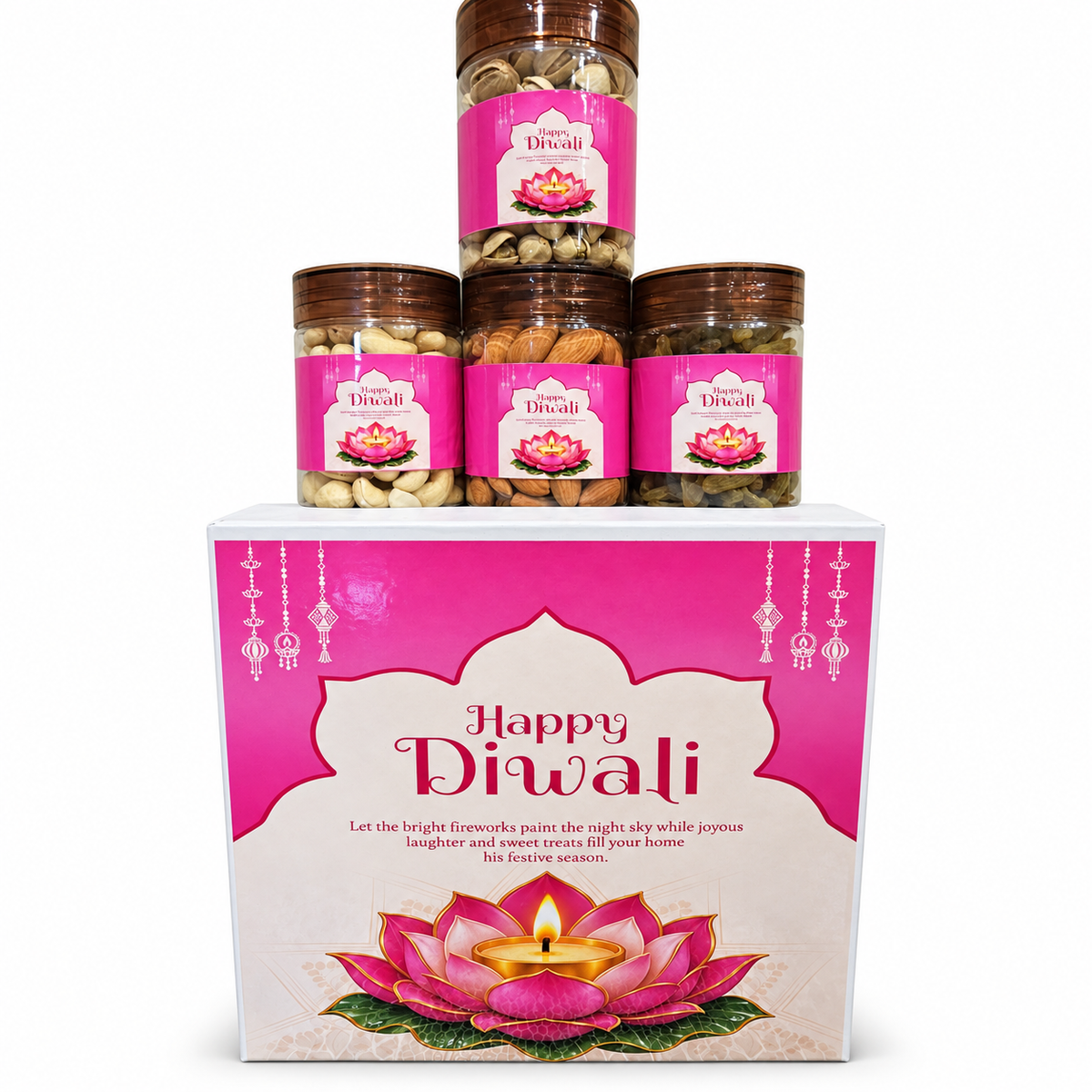 SGB Pink Lotus Diwali Dry Fruit Gift Hamper | 500g