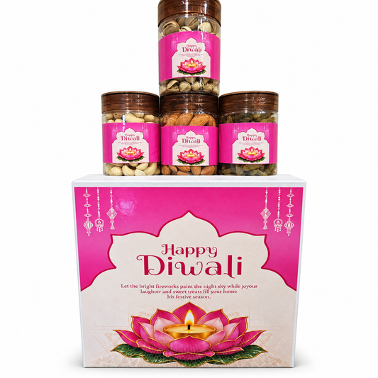 SGB Pink Lotus Diwali Dry Fruit Gift Hamper | 500g