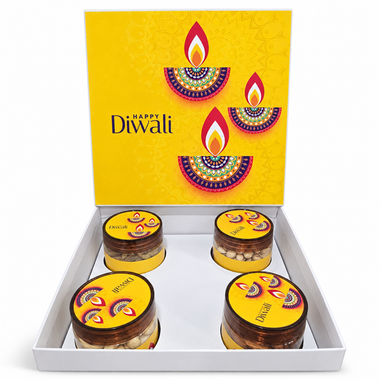 SGB Bright Yellow Diwali Dry Fruit Gift Hamper | 2kg
