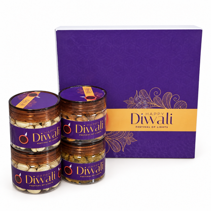 SGB Purple Diwali Dry Fruit Gift Hamper | 300g