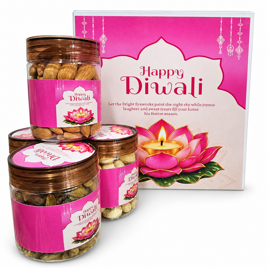 SGB Pink Lotus Diwali Dry Fruit Gift Hamper | 500g